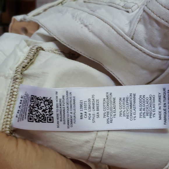 Frame L'homme, Neiman Marcus, men distressed Au Natural off white sz 29 - Picture 7 of 8